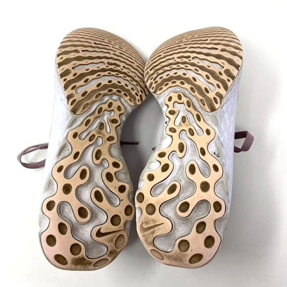 Nike React Infinity Run Flyknit Plum Fog/Pink Foam White Women Preowned Size 9 - Picture 9 of 10